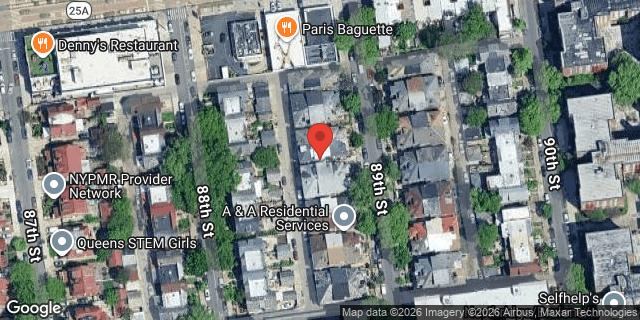 Aerial map of 33-24 89 STREET, Queens