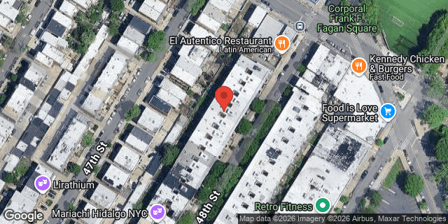 Aerial map of 32-22 48 STREET, Queens