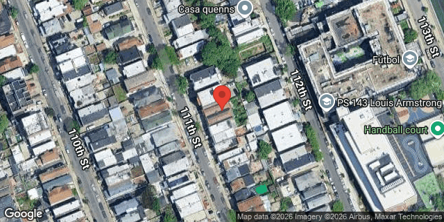 Aerial map of 34-45 111 STREET, Queens