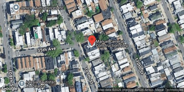 Aerial map of 35-01 109 STREET, Queens