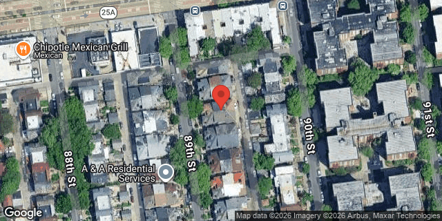 Aerial map of 33-21 89 STREET, Queens