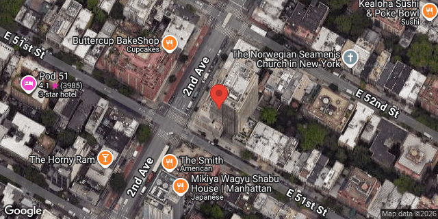Aerial map of 968 2ND AVENUE, Manhattan