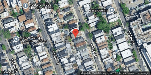 Aerial map of 34-34 111 STREET, Queens