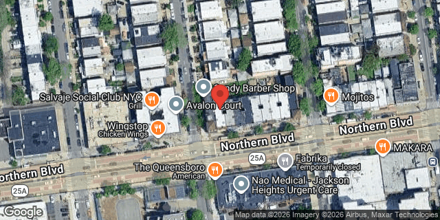 Aerial map of 80-03 NORTHERN BOULEVARD, Queens