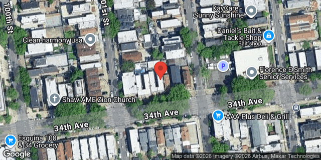 Aerial map of 101-11 34 AVENUE, Queens