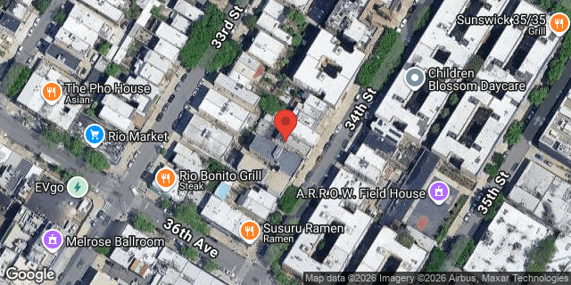 Aerial map of 35-40 34 STREET, Queens
