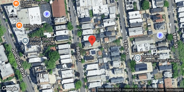 Aerial map of 33-25 96 STREET, Queens