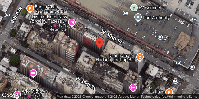 Aerial map of 326 WEST 40 STREET, Manhattan