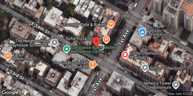 Aerial map of 985 1 AVENUE, Manhattan