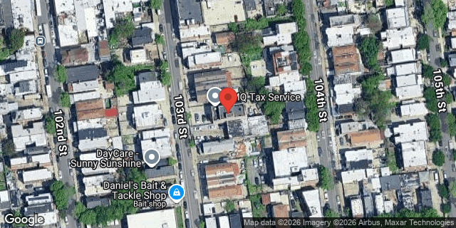 Aerial map of 33-29 103 STREET, Queens