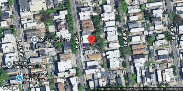 Aerial map of 33-31 104 STREET, Queens