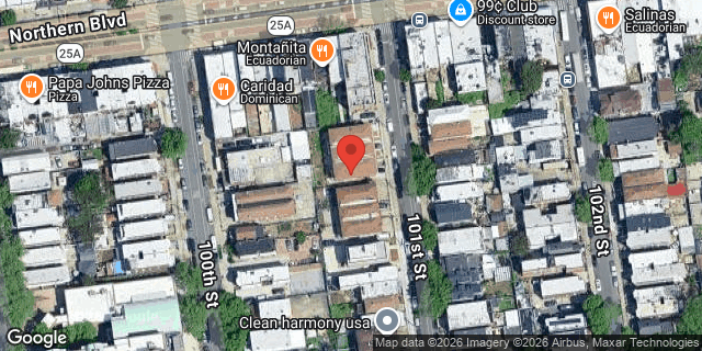 Aerial map of 33-20 101 STREET, Queens