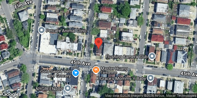 Aerial map of 43-77 157 STREET, Queens