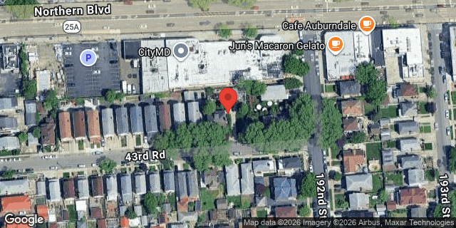 Aerial map of 189-47 43 ROAD, Queens