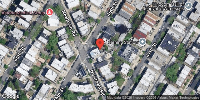 Aerial map of 46-01 NEWTOWN ROAD, Queens