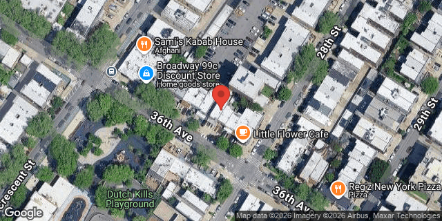 Aerial map of 25-27 36 AVENUE, Queens