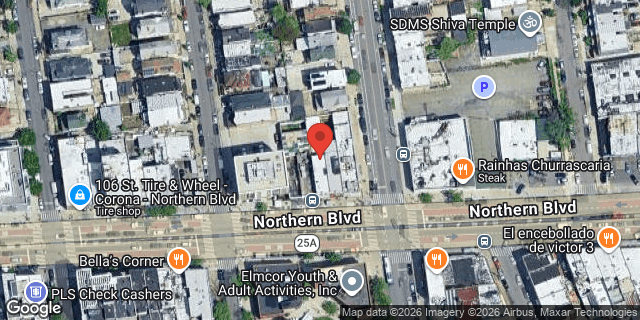 Aerial map of 107-13 NORTHERN BOULEVARD, Queens