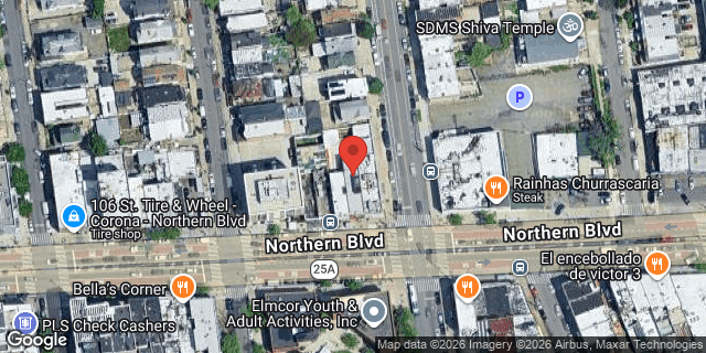 Aerial map of 107-15 NORTHERN BOULEVARD, Queens