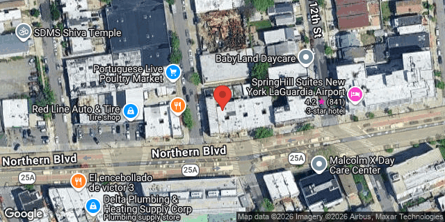 Aerial map of 111-03 NORTHERN BOULEVARD, Queens