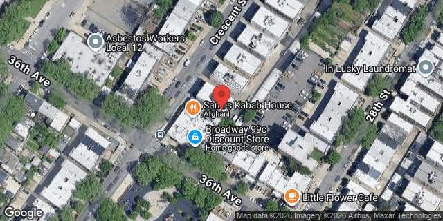 Aerial map of 35-49 CRESCENT STREET, Queens