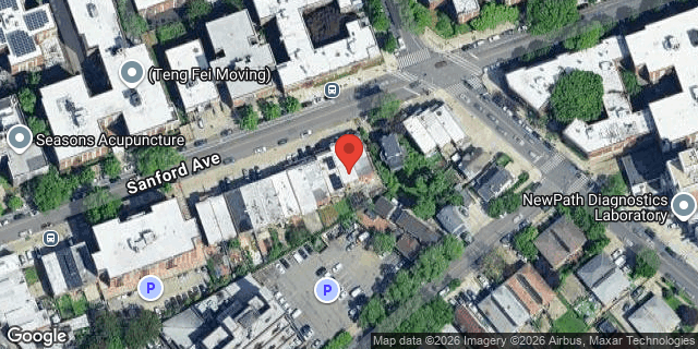 Aerial map of 143-56 SANFORD AVENUE, Queens