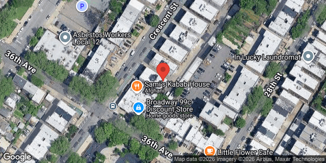 Aerial map of 35-45 CRESCENT STREET, Queens