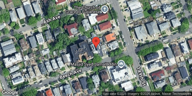 Aerial map of 147-45 BEECH AVENUE, Queens