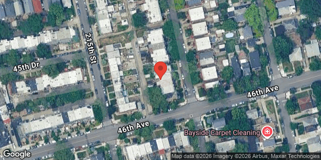 Aerial map of 45-56 215 PLACE, Queens