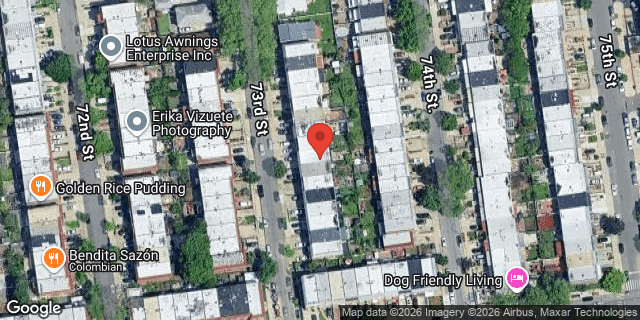 Aerial map of 30-43 73 STREET, Queens