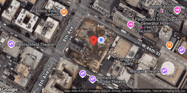 Aerial map of 740 8 AVENUE, Manhattan