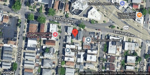 Aerial map of 164-06 SANFORD AVENUE, Queens