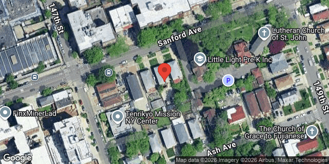 Aerial map of 147-22 SANFORD AVENUE, Queens