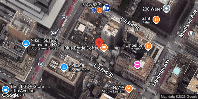 Aerial map of 3 EAST 52 STREET, Manhattan