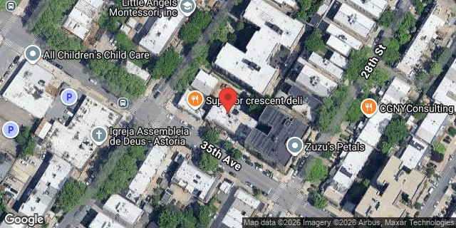 Aerial map of 25-09 35 AVENUE, Queens