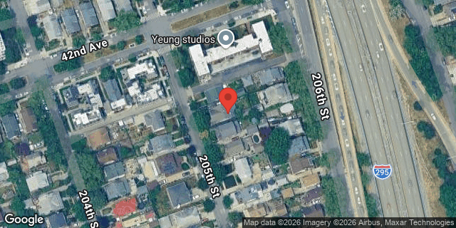 Aerial map of 42-15 205 STREET, Queens