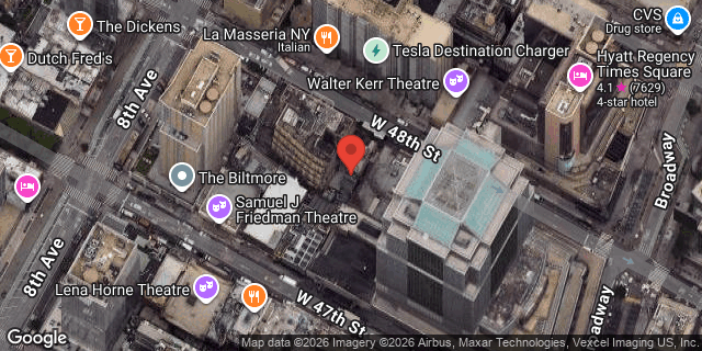 Aerial map of 230 WEST 48 STREET, Manhattan