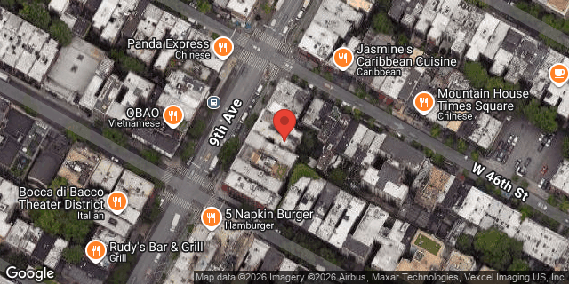 Aerial map of 650 9 AVENUE, Manhattan