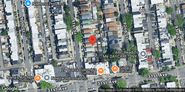 Aerial map of 30-39 91 STREET, Queens