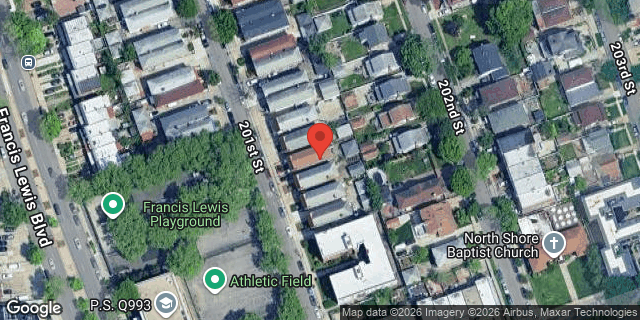 Aerial map of 40-25 201 STREET, Queens