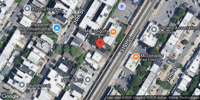 Aerial map of 32-54 31 STREET, Queens