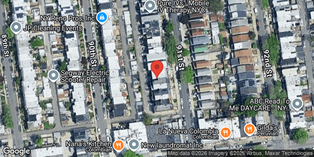 Aerial map of 30-38 91 STREET, Queens