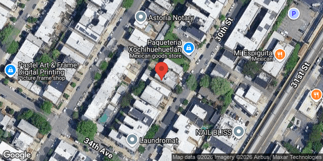 Aerial map of 32-70 30 STREET, Queens