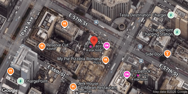 Aerial map of 126 EAST 57TH STREET, Manhattan