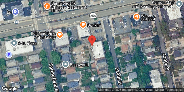Aerial map of 45-12 220 STREET, Queens
