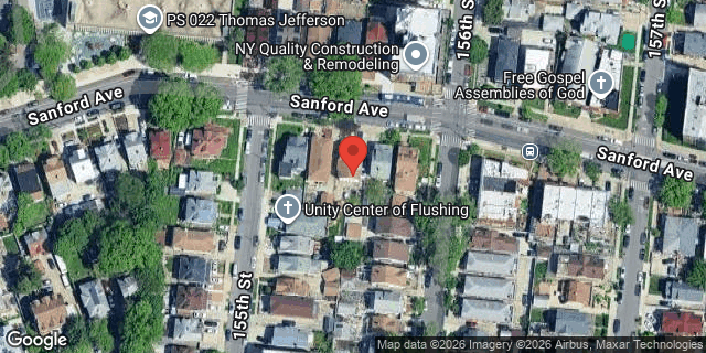 Aerial map of 155-12 SANFORD AVENUE, Queens