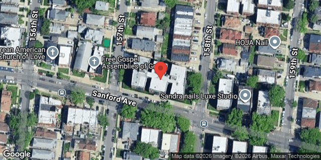 Aerial map of 157-11 SANFORD AVENUE, Queens