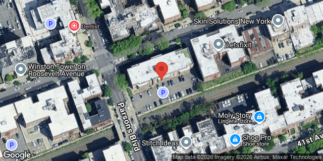 Aerial map of 144-10 ROOSEVELT AVENUE, Queens