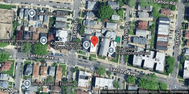 Aerial map of 156-07 SANFORD AVENUE, Queens
