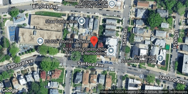 Aerial map of 155-07 SANFORD AVENUE, Queens