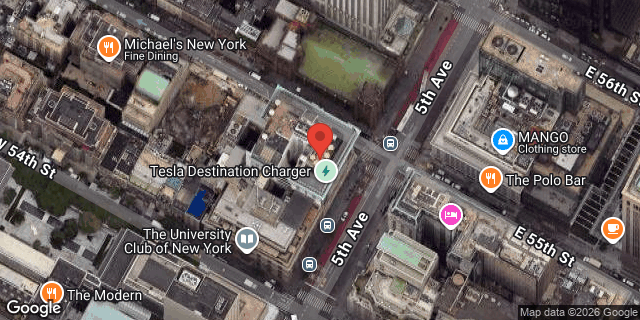 Aerial map of 12 WEST 55TH STREET, Manhattan